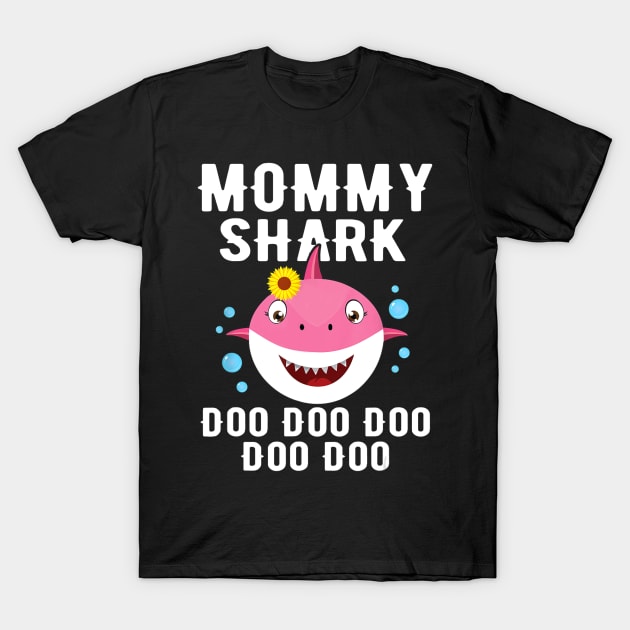 Mommy Shark Doo Doo T-Shirt Funny Kids Video Baby Daddy T-Shirt by craiglimu